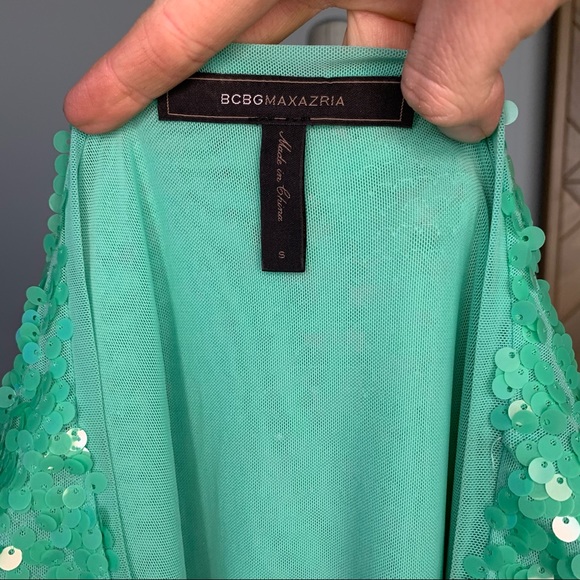 BCBG MAX Green Sequin Dress - Picture 4 of 4